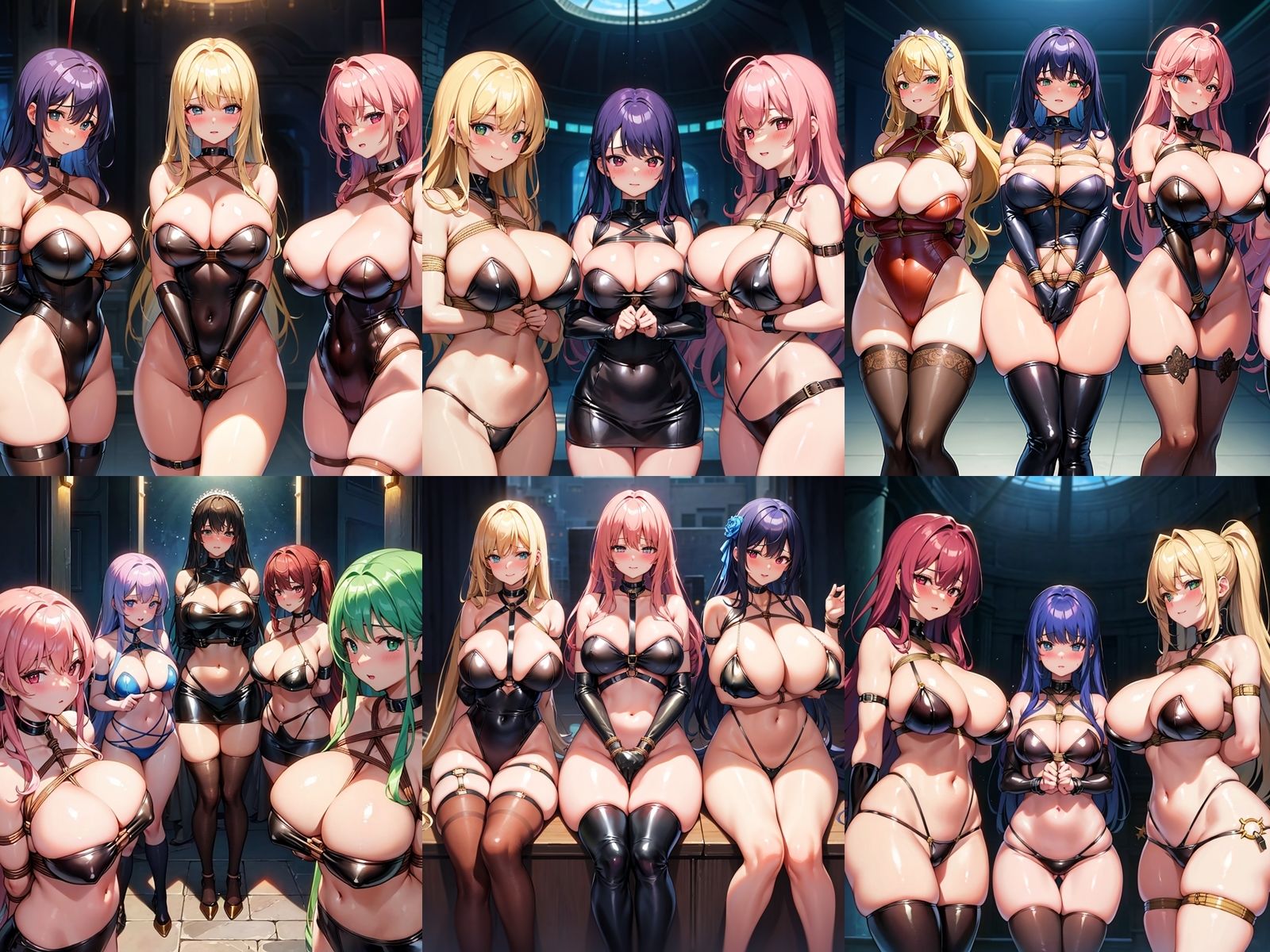 サンプル画像1:爆乳女子校生のボンテージハーレムパラダイス(千草屋) [d_394412]