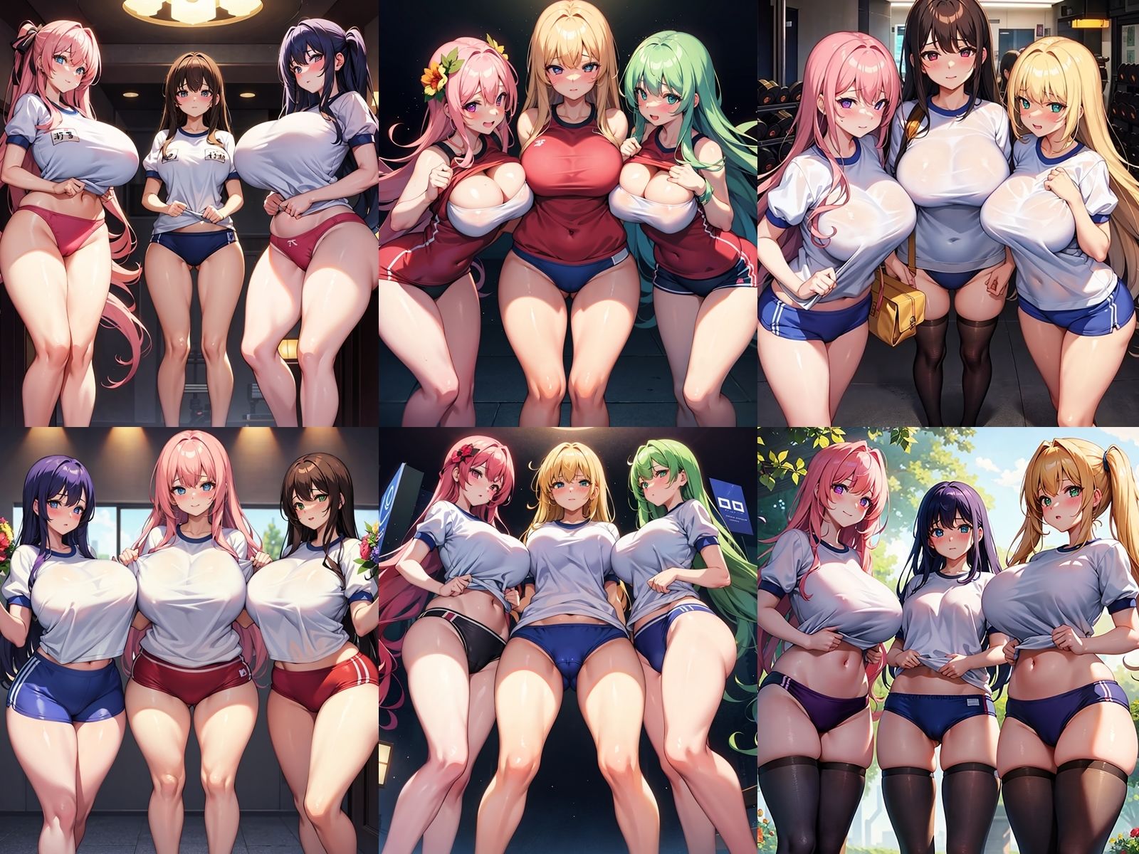 サンプル画像1:爆乳女子校生の運動着ハーレムパラダイス(千草屋) [d_394416]