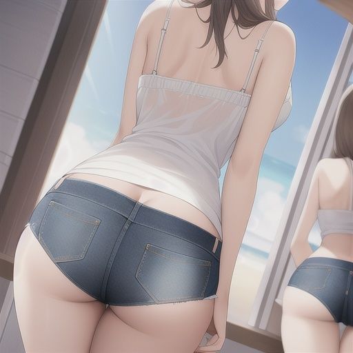 サンプル画像5:美女と美尻(けてくまさん) [d_394427]