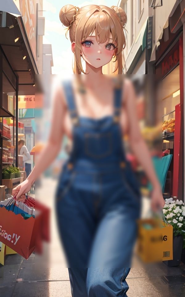 サンプル画像1:オーバーオールの下はブラだけで来ちゃった(ペロメロン) [d_394480]