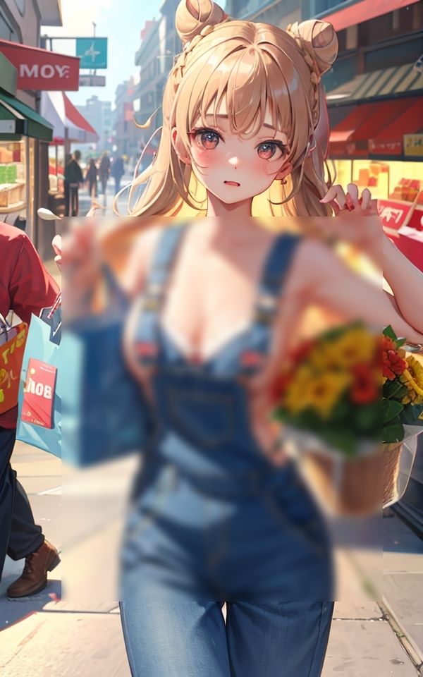 サンプル画像2:オーバーオールの下はブラだけで来ちゃった(ペロメロン) [d_394480]