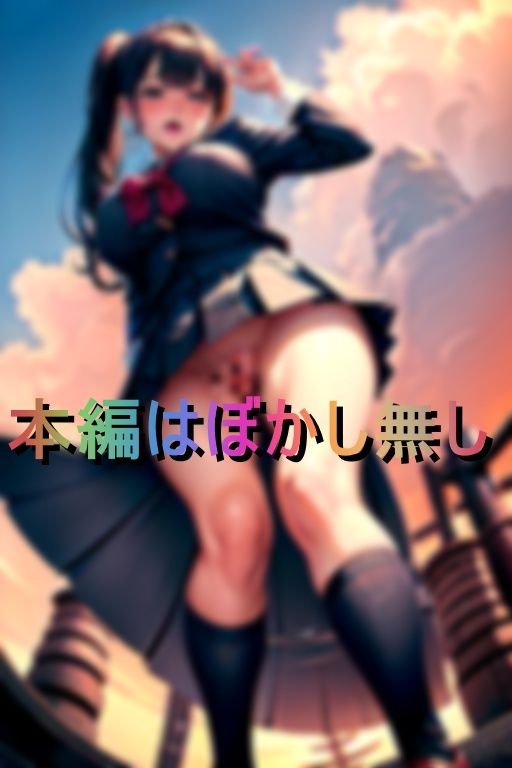 サンプル画像3:学校でいたずら(AIジョー) [d_394558]