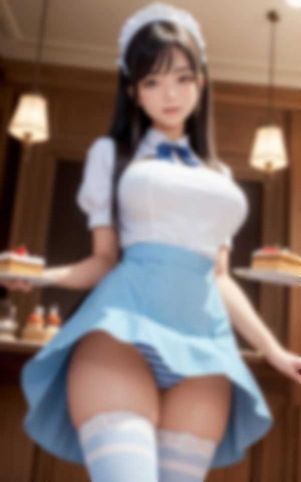 サンプル画像1:おパンツ丸見せ淫乱巨乳ウエイトレスHな裏写真集(AIラブリー) [d_394689]