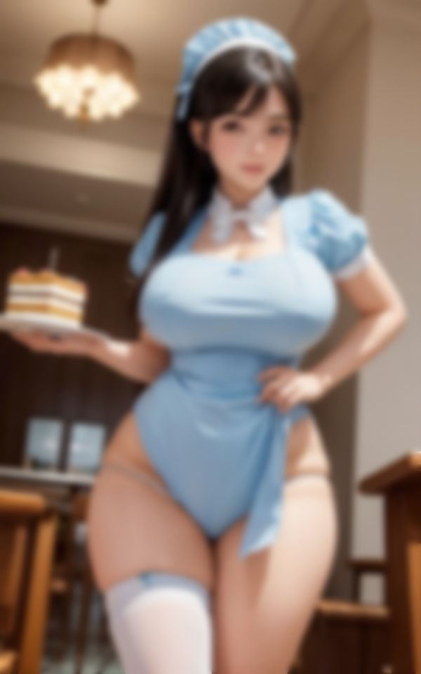 サンプル画像2:おパンツ丸見せ淫乱巨乳ウエイトレスHな裏写真集(AIラブリー) [d_394689]