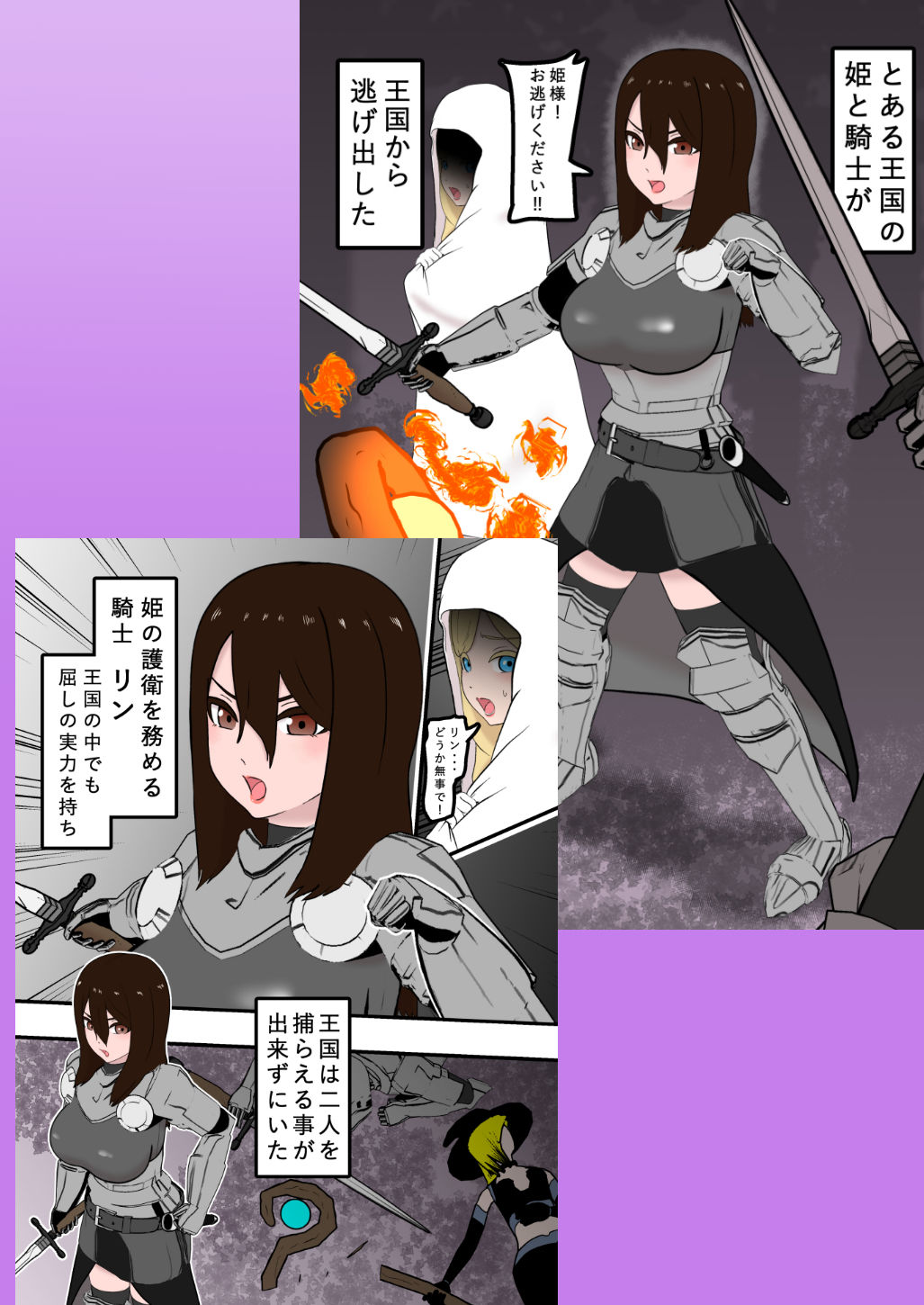 サンプル画像1:騎士敗北拘束記録(トンテン) [d_394697]