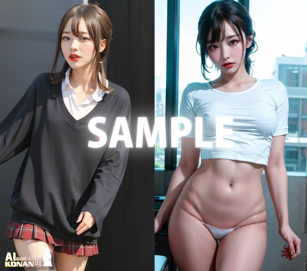 サンプル画像3:【高画質】都合のいい女★オヤジが大好きな欲求不満タダマンビッチ☆朝までナマで？？出ししまくり JKバージョン(AI 最高峰 美人女優 KONAN 降臨) [d_394930]