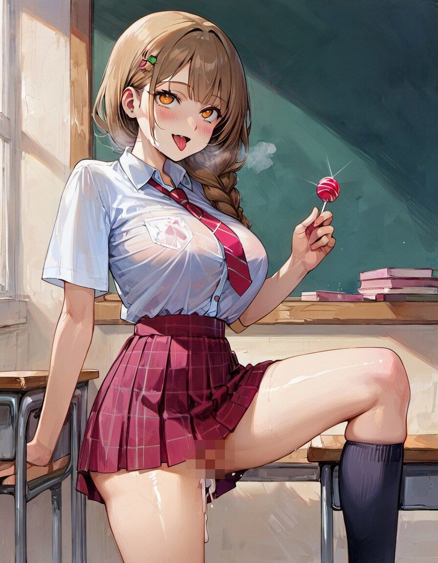 サンプル画像4:ロリっ娘制服パラダイスで淫らなお仕置き(AI姦) [d_395097]