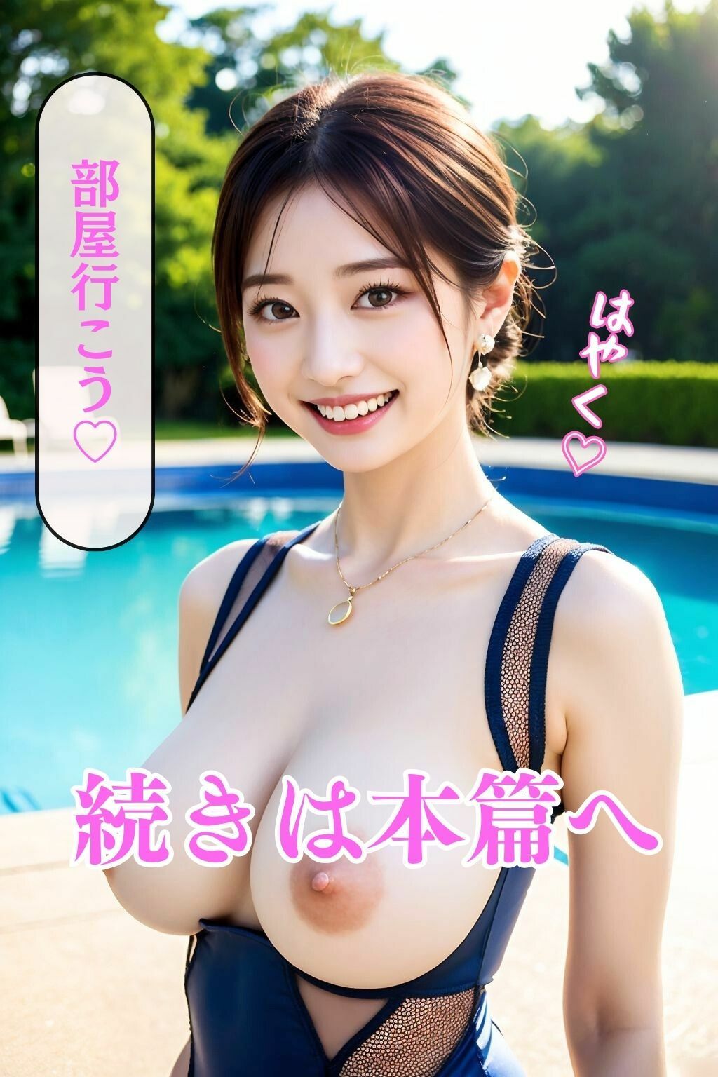 サンプル画像3:【大容量作品】高級リゾートホテルで出会った可愛くて巨乳な美女達は大胆にもポロリ。興奮したムスコが大暴れ ＃2(美女コレクション) [d_395197]