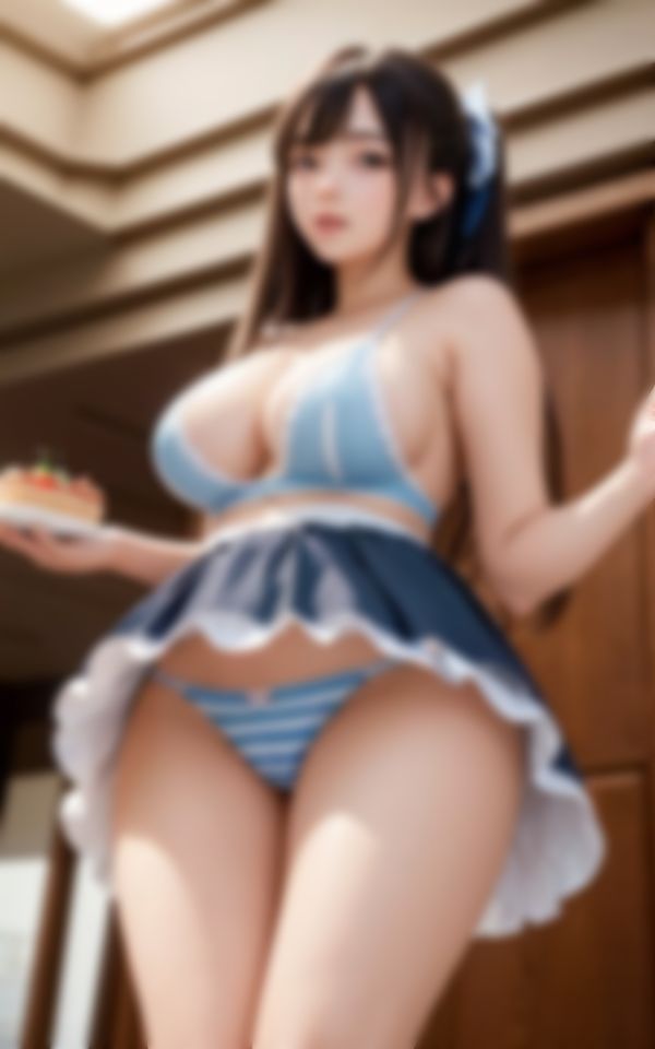 サンプル画像1:おっぱいとパンツを見せつける18禁カフェの淫乱ウエイトレス(おやすみCAちゃん) [d_395266]