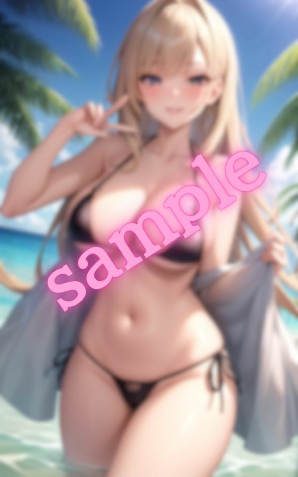 サンプル画像1:青空の下でおっぱいがはみ出しそうなギャルのビキニ姿(エロクラブIA) [d_395283]