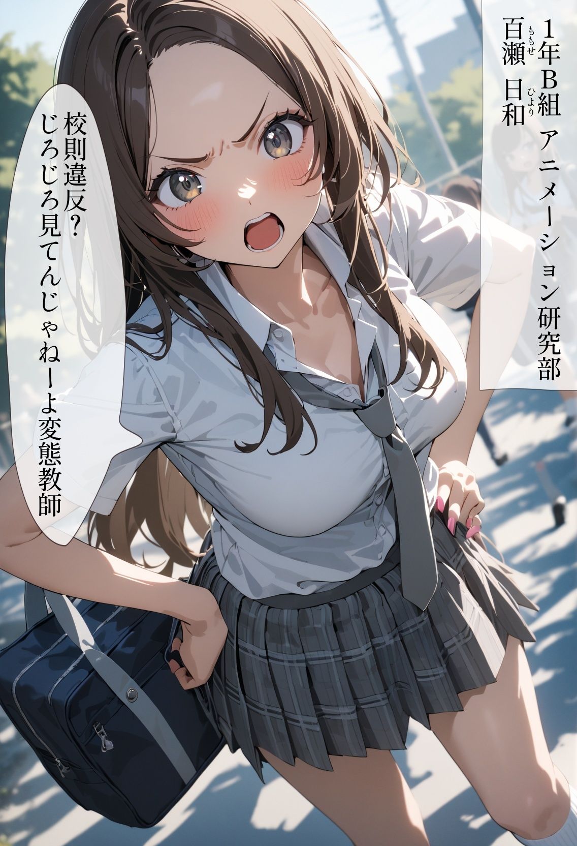 サンプル画像1:60キャラ なめた生徒に催●教育的プレス(事務びーむ) [d_395335]