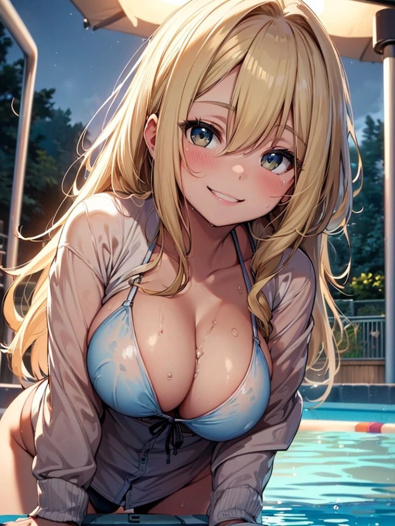 サンプル画像1:水着なら見ても怒らない妹 「妹の水着がそんなに見たいの（笑）」(nes_aiart) [d_395416]