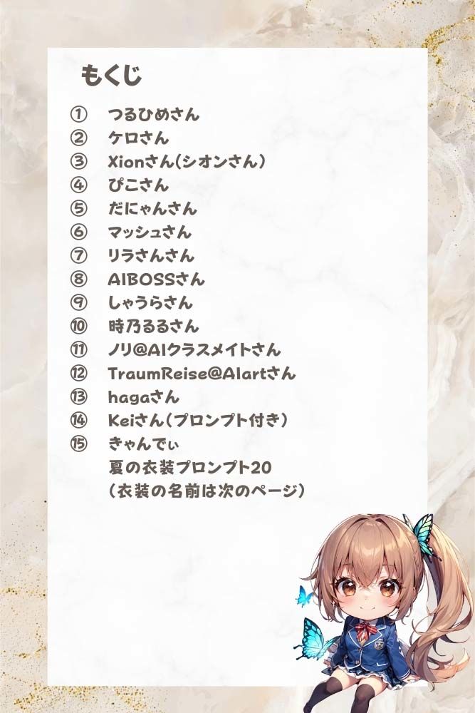 サンプル画像2:夏の衣装プロンプトとAI術師のご紹介(きゃんでぃタイム) [d_395516]