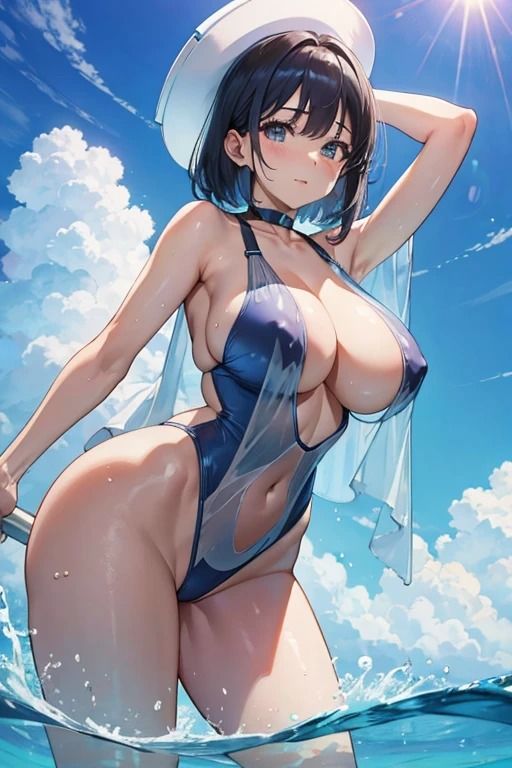 サンプル画像4:濡れ透け水着催●女子写真集2 〜お尻中心CG集編〜(fundreamer) [d_395541]