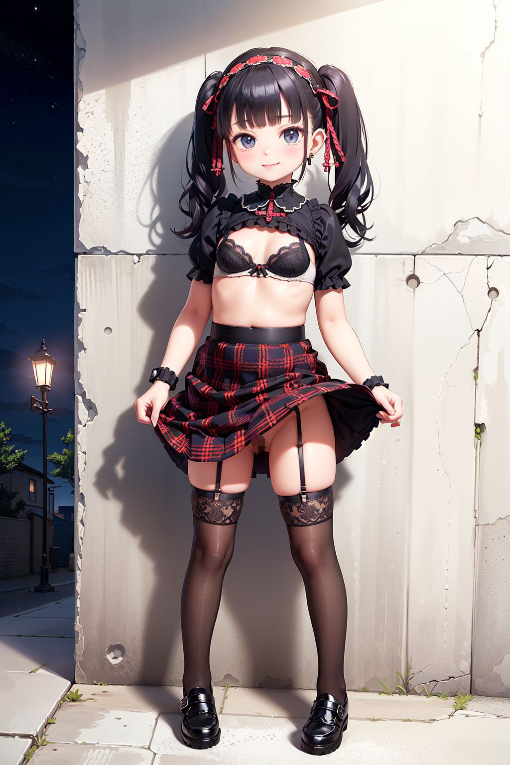 サンプル画像2:ゴスロリ娘のおっぱいとおまんこ 「もしよかったら視姦、させてもらってイイですか？」(ふぁい) [d_395599]