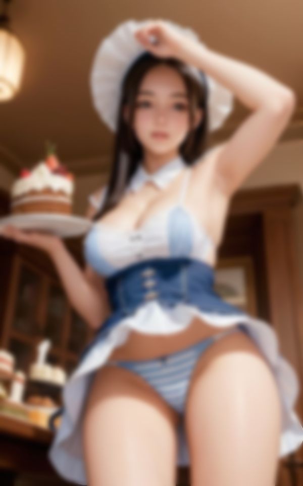 サンプル画像5:パンモロでお客さんを誘惑するHな新人ウエイトレス89枚(えい愛製作委員会) [d_395696]