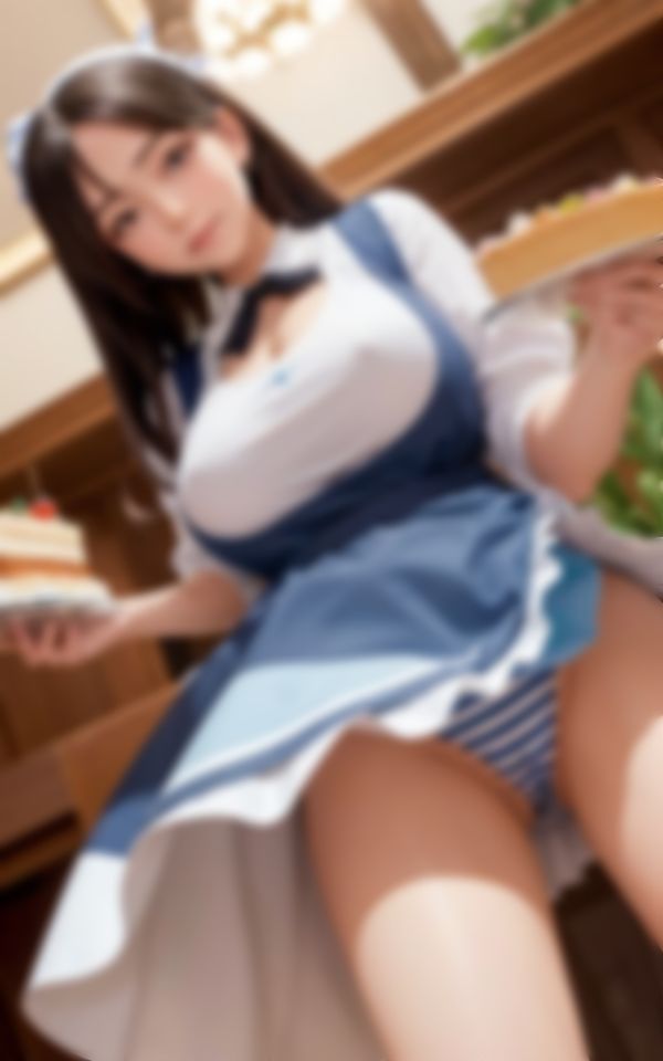 サンプル画像6:パンモロでお客さんを誘惑するHな新人ウエイトレス89枚(えい愛製作委員会) [d_395696]