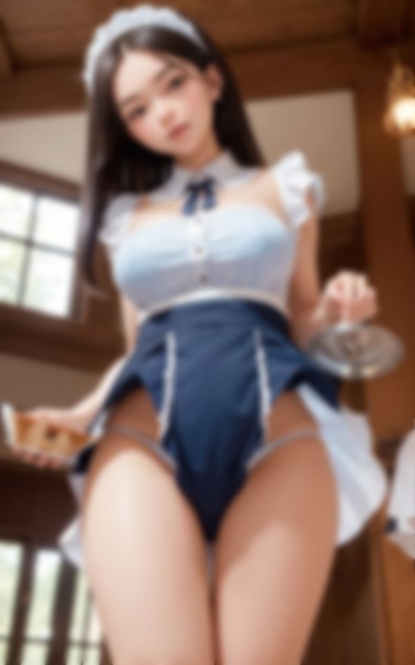 サンプル画像1:爆乳新人ウエイトレスのパンモロ写真コレクション94枚(妄想AI美女) [d_395703]