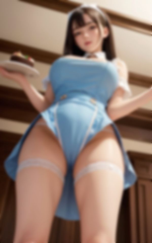 サンプル画像5:爆乳新人ウエイトレスのパンモロ写真コレクション94枚(妄想AI美女) [d_395703]