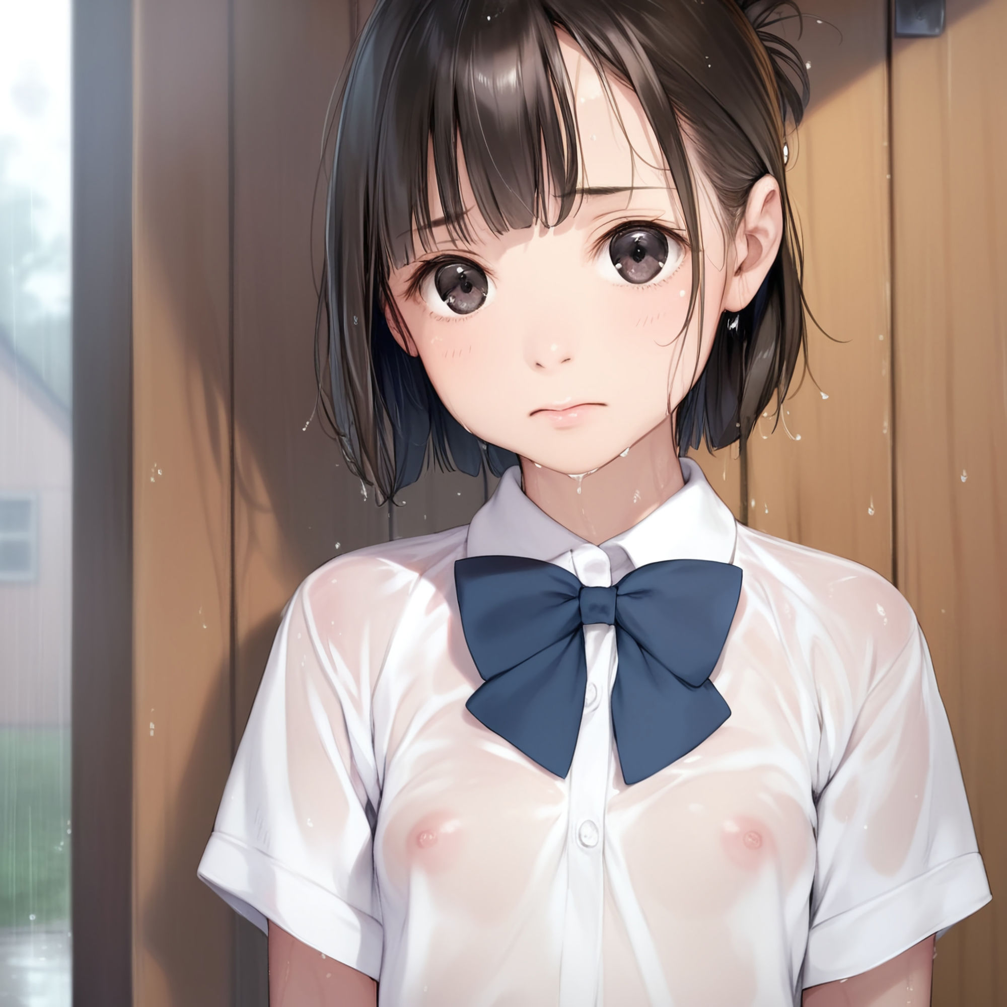 サンプル画像3:勝手に雨宿りしないでください！(ジャングルジム) [d_395776]