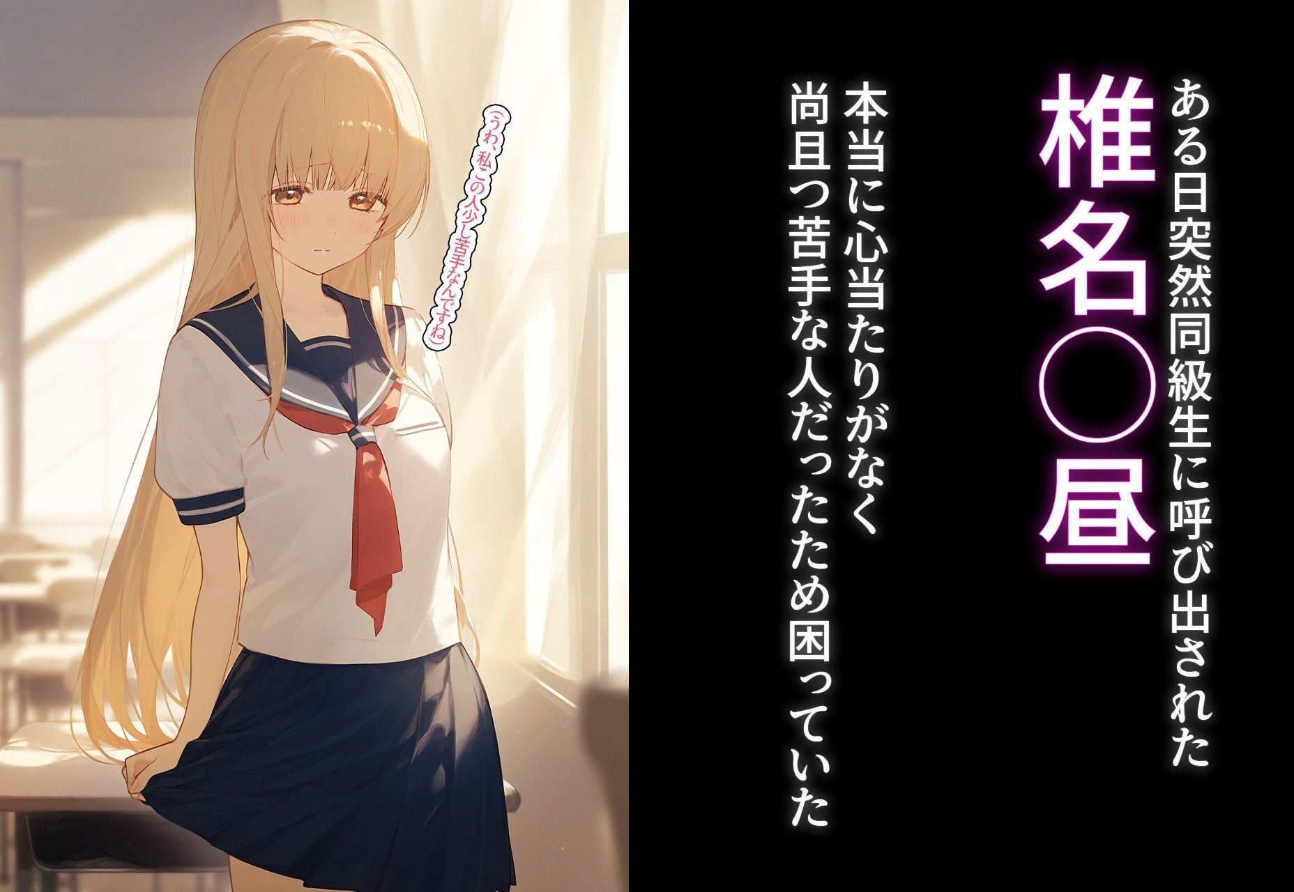 サンプル画像1:完堕ち！？寝取り物語〜弱みを握られたヒロイン達〜 椎名◯昼の場合(○○○ガール) [d_395921]