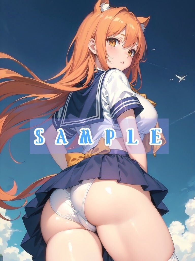 サンプル画像2:【500枚】スカート＋太ももだらけなセンシティブポーズ生成AIイラストCG集【メイド / 魔法少女 / 姫騎士 / 学生服】(AI-painter Setonattsu illustration circle) [d_396174]