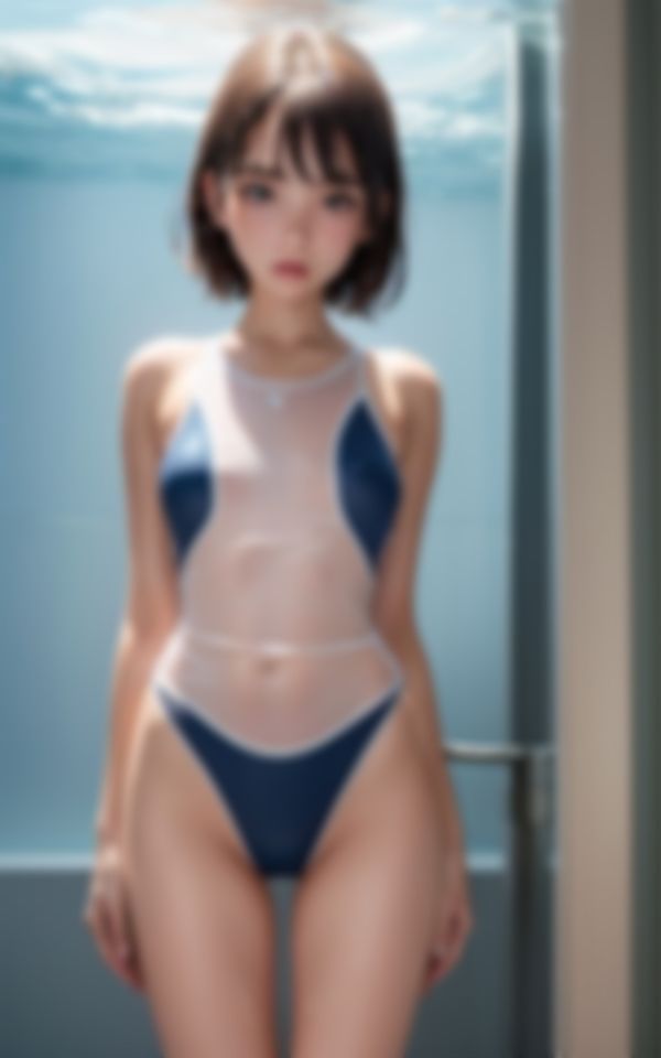 サンプル画像4:エロすぎる水着と淫らな身体で童貞の後輩くんを挑発する水泳部の先輩(AIラブガール) [d_396192]