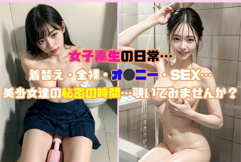 サンプル画像1:女子校生自宅観察！！(AI美女マスター) [d_396385]