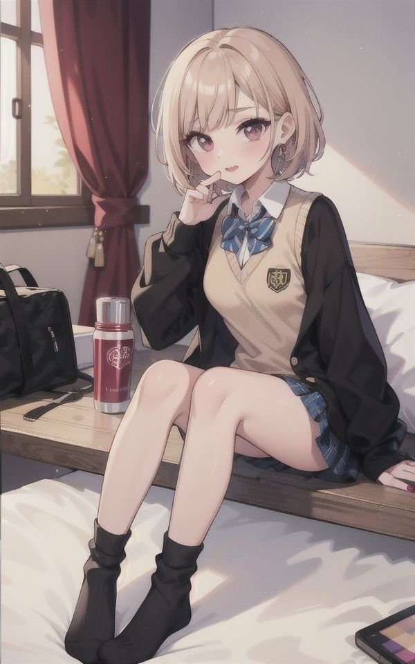 サンプル画像1:女子校生のお家で放課後レッスン！(虹のふもと) [d_396579]