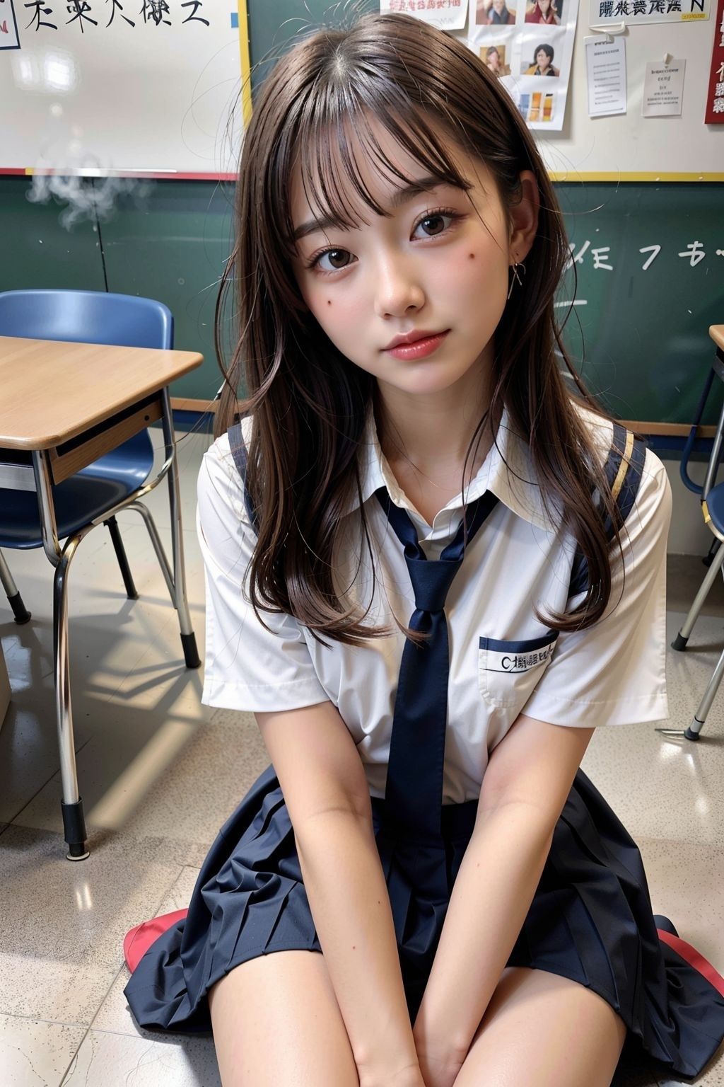 サンプル画像2:無防備で豊満な幼馴染 生々しい秘密の花園！教室で遭難した小悪魔の初絶頂(星坂44) [d_396582]