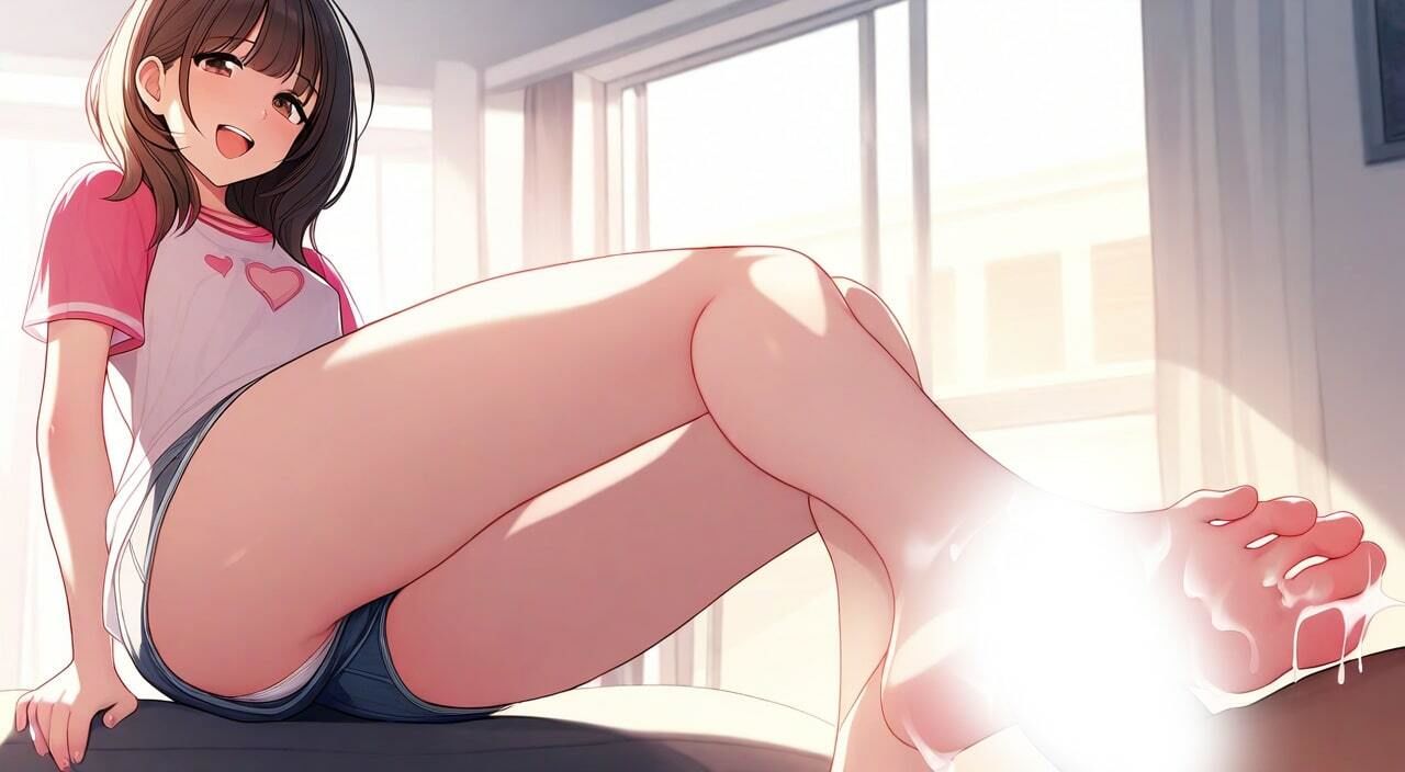 サンプル画像2:素朴な女の子に足コキしてもらう 〜オジサン、まだまだ出るよね？〜(晴耕雨読) [d_396587]