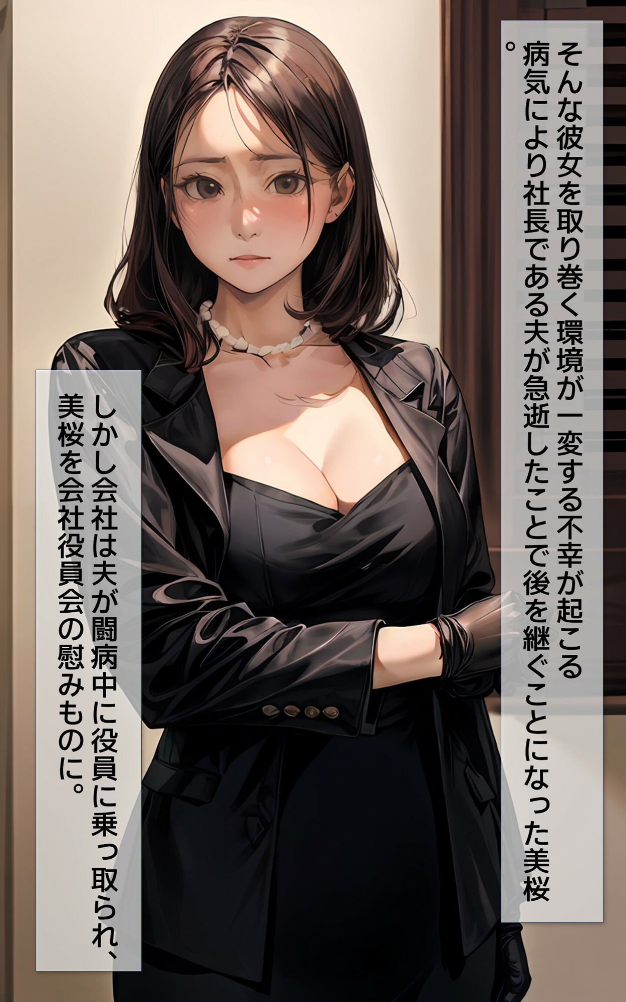 サンプル画像2:未亡人飼育、夫が残した会社で調教飼育される未亡人が快楽堕ちするまで(C.C.WORKS) [d_396610]