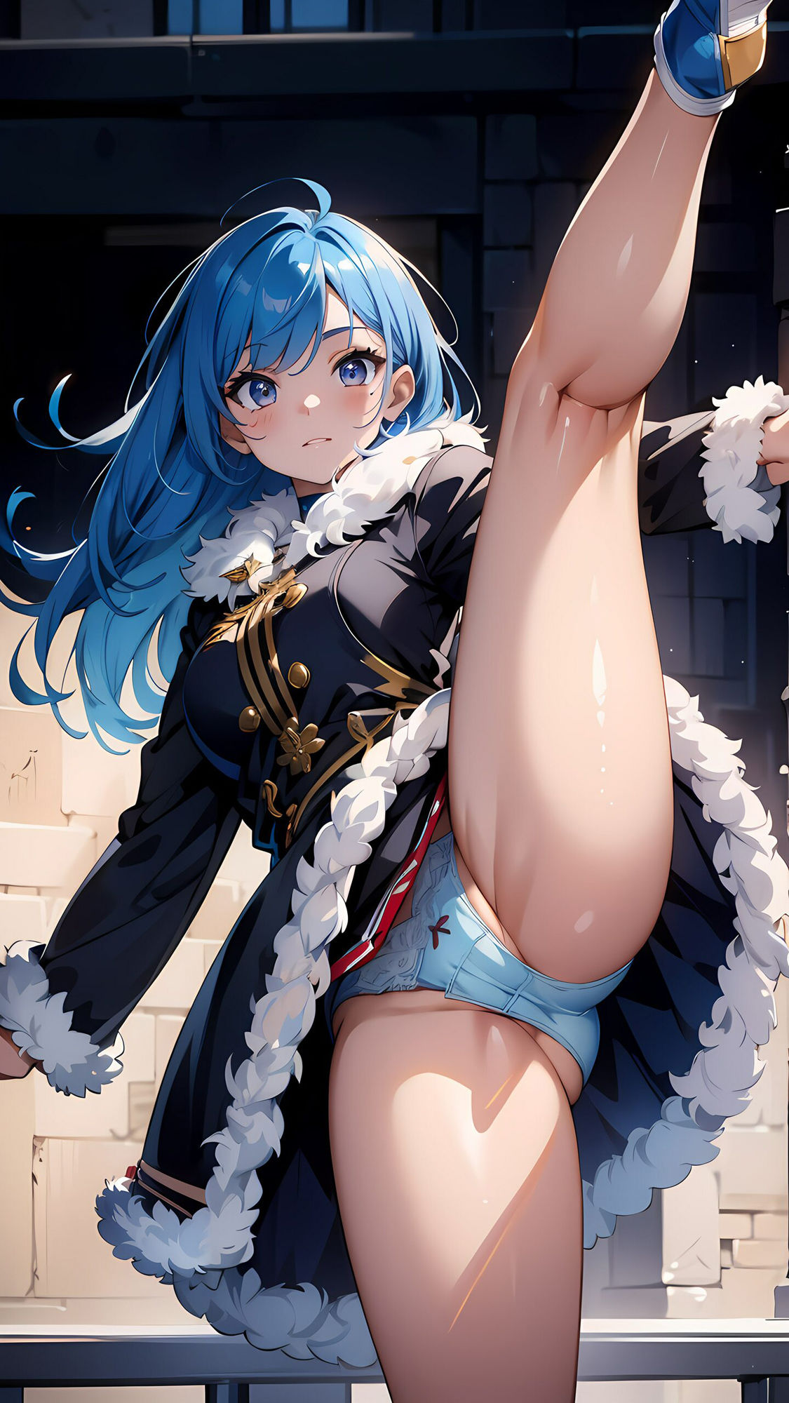 サンプル画像5:色々な服でハイキックパンチラ03(るんぽす) [d_396631]