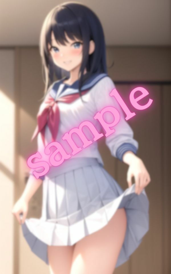 サンプル画像2:スカートをつまんで焦らしてくる女子○の美少女達(美女の集い) [d_396680]