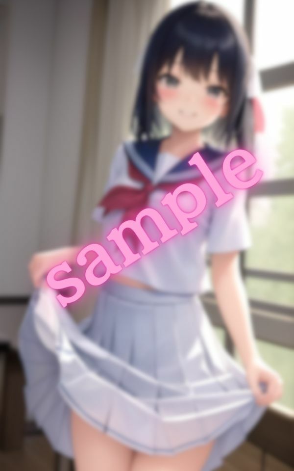 スカートをつまんで焦らしてくる女子○の美少女達のサンプル画像 6