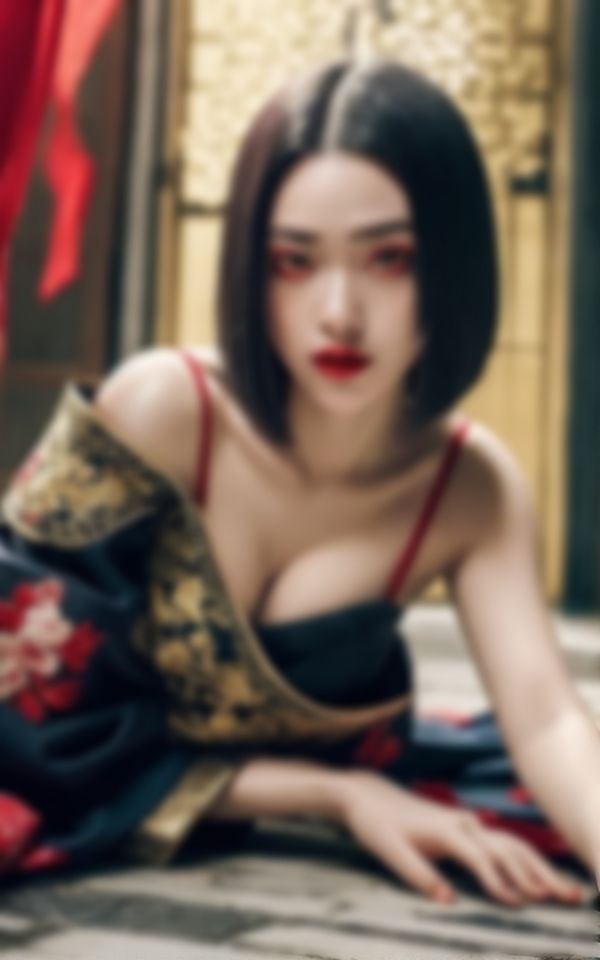 サンプル画像2:エロすぎるキョンシーコスプレでカメラマンを色仕掛けする淫乱美女(妄想LOVEGIRL) [d_396722]