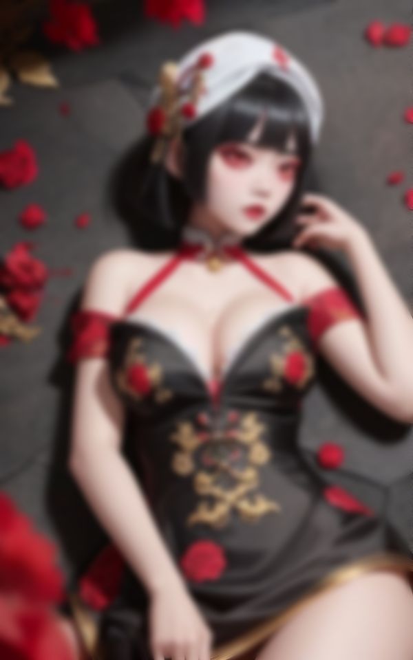 サンプル画像2:エロすぎるキョンシーがカメラに向かって淫らな誘惑(AIあかね) [d_396726]