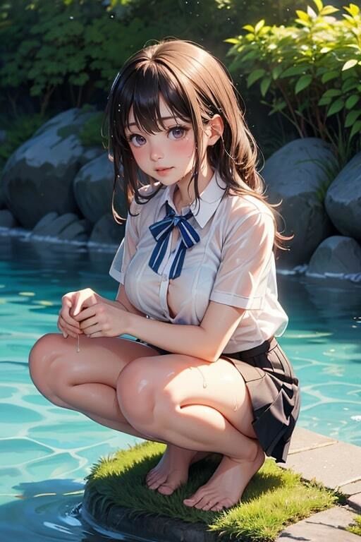 夏だ！海だ！プールだ！水辺の透けブラ女子のサンプル画像 6