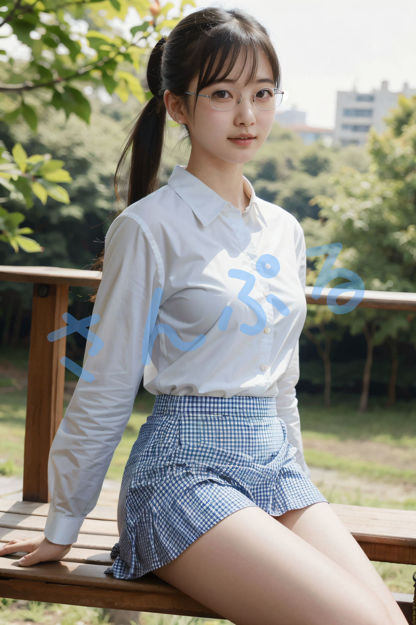 サンプル画像2:黒髪眼鏡美女写真集Vol1(うさぎ屋) [d_396827]