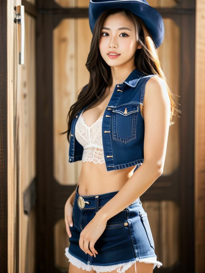 サンプル画像1:僕の彼女が大好きなカウガールコスをみんなに晒してみた？(キンスイ) [d_396923]