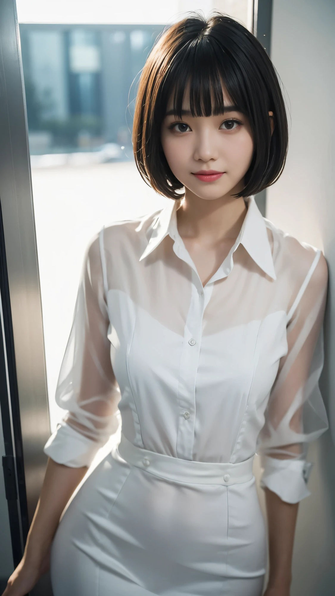 サンプル画像3:いつも白いワンピースの女性【エマ】の大人向け写真集(AI GAL 24) [d_397015]