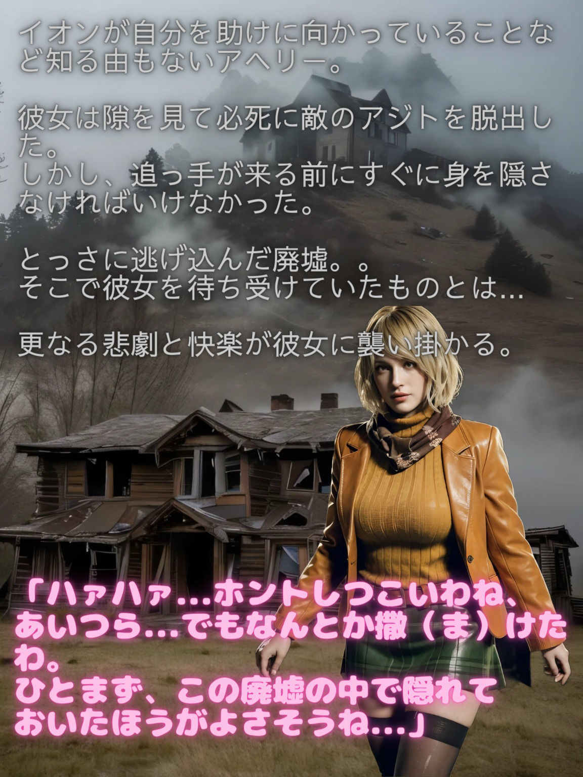 サンプル画像1:AIで作ったエロいパロディ アシュ〇ー×触手 快楽堕ちレ●プ(AI Life) [d_397151]