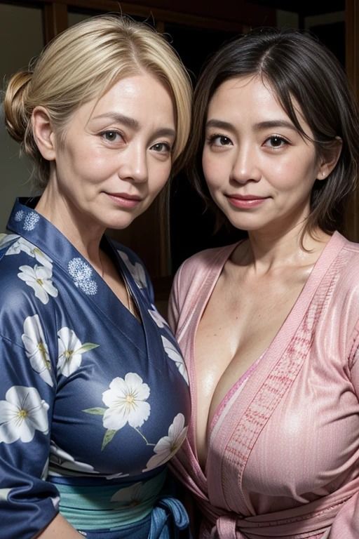 サンプル画像2:二人の巨乳熟女の和服姿(色気の垂れ流し) [d_397269]