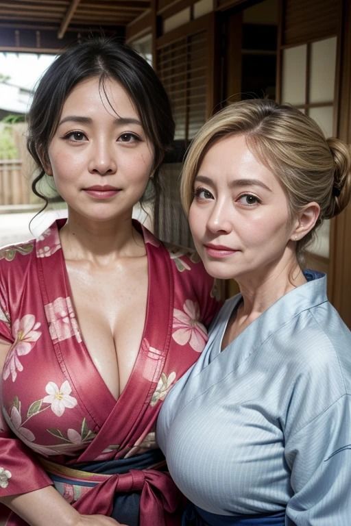 サンプル画像4:二人の巨乳熟女の和服姿(色気の垂れ流し) [d_397269]