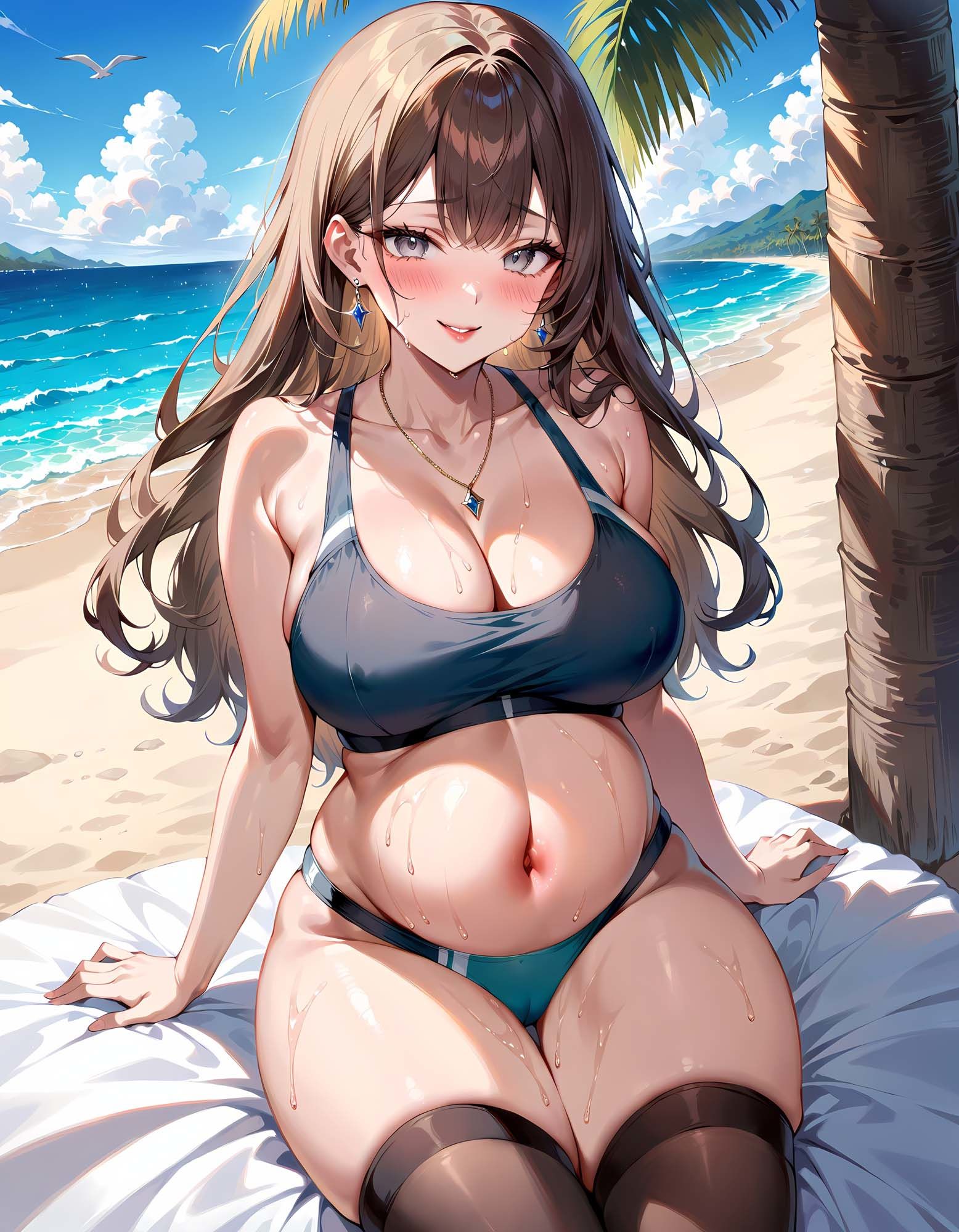 サンプル画像2:妊娠中の愛人と不倫旅行に来たCG集(妄想サチュレーション) [d_397412]