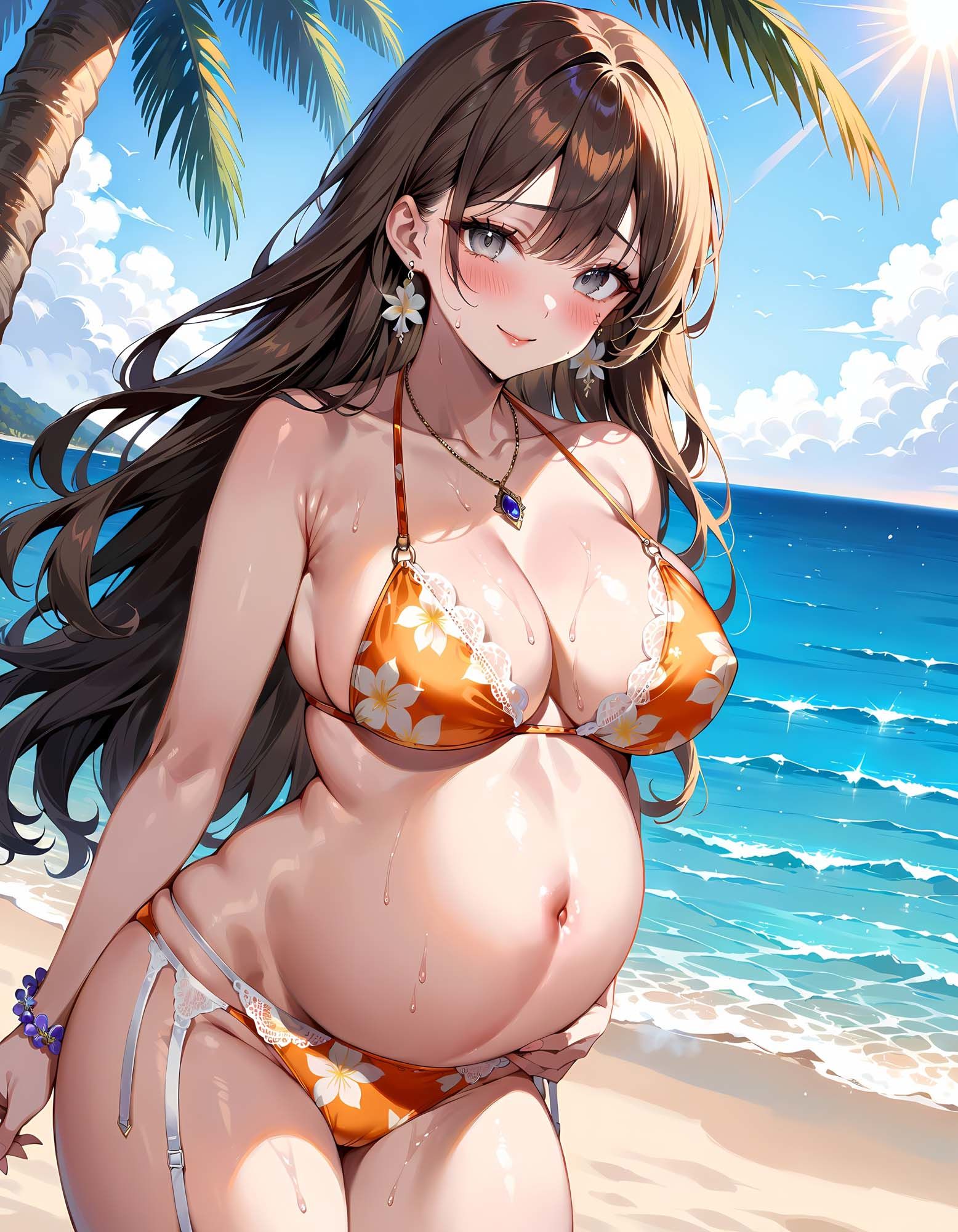 サンプル画像3:妊娠中の愛人と不倫旅行に来たCG集(妄想サチュレーション) [d_397412]