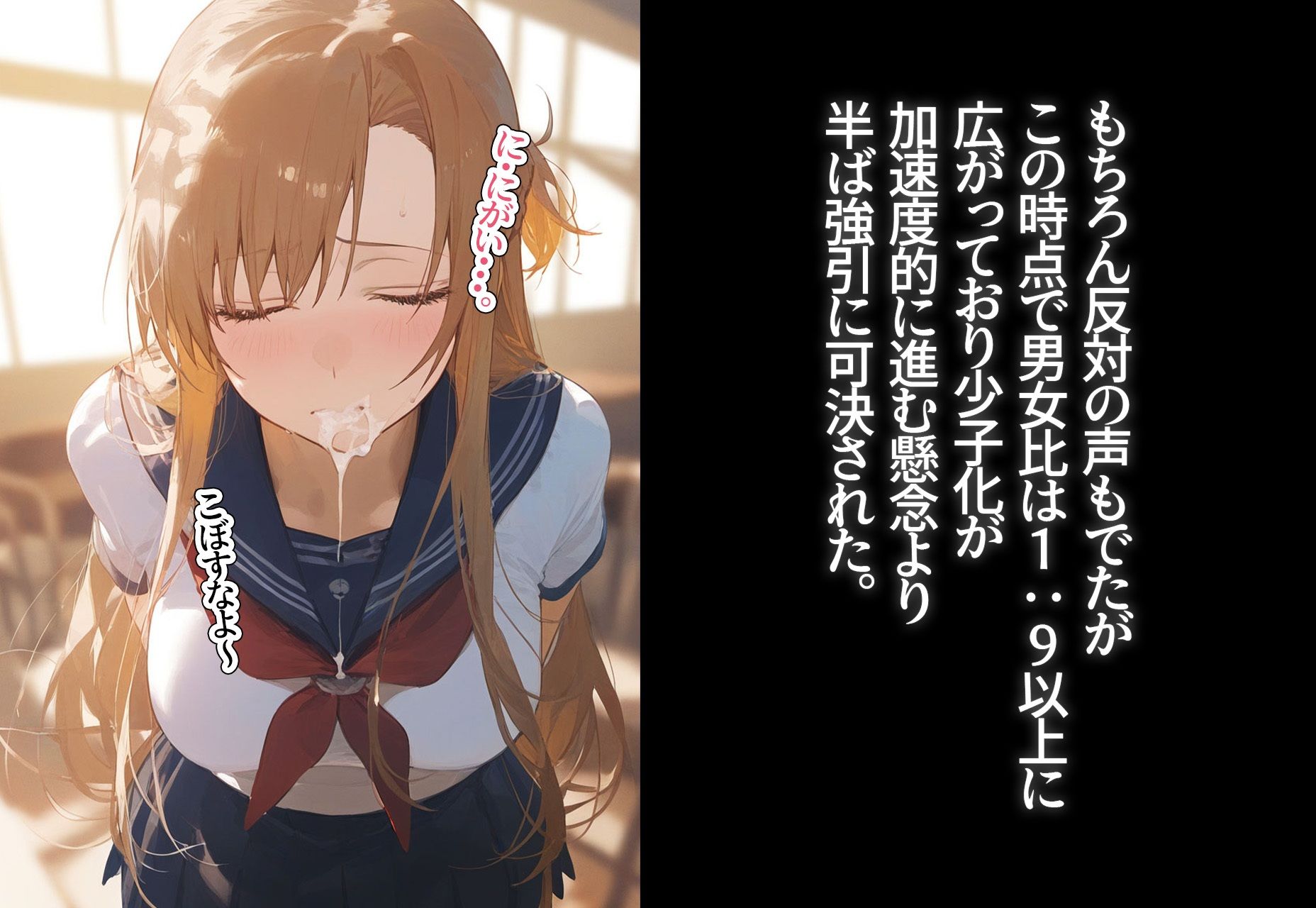 サンプル画像3:！種付許可証！〜男が極端に減った社会で…〜結城明◯奈 編(XXXガール) [d_397433]