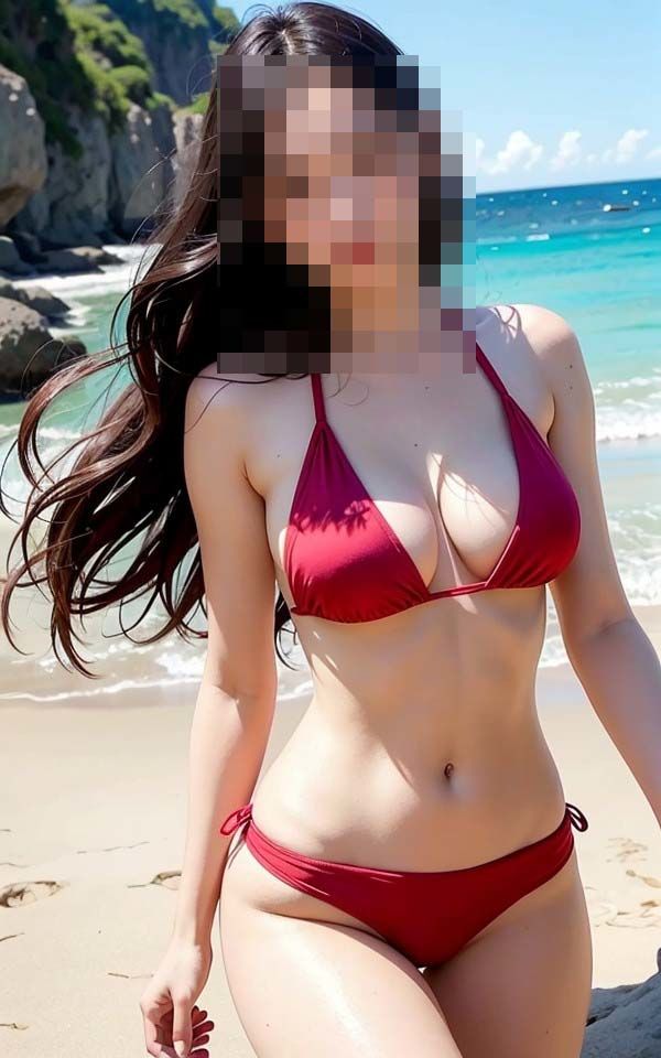 サンプル画像2:職場の同僚と海に行ったけど普段と違うギャップが見れた(玩具) [d_397450]