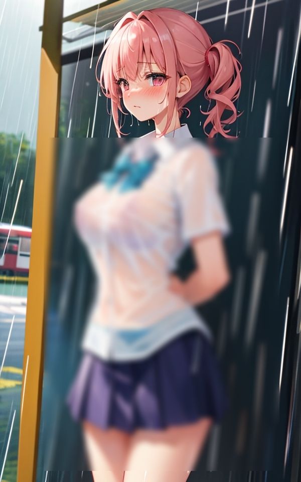 サンプル画像1:突然の雨で濡れちゃった(妄想ベジタリアン) [d_397482]