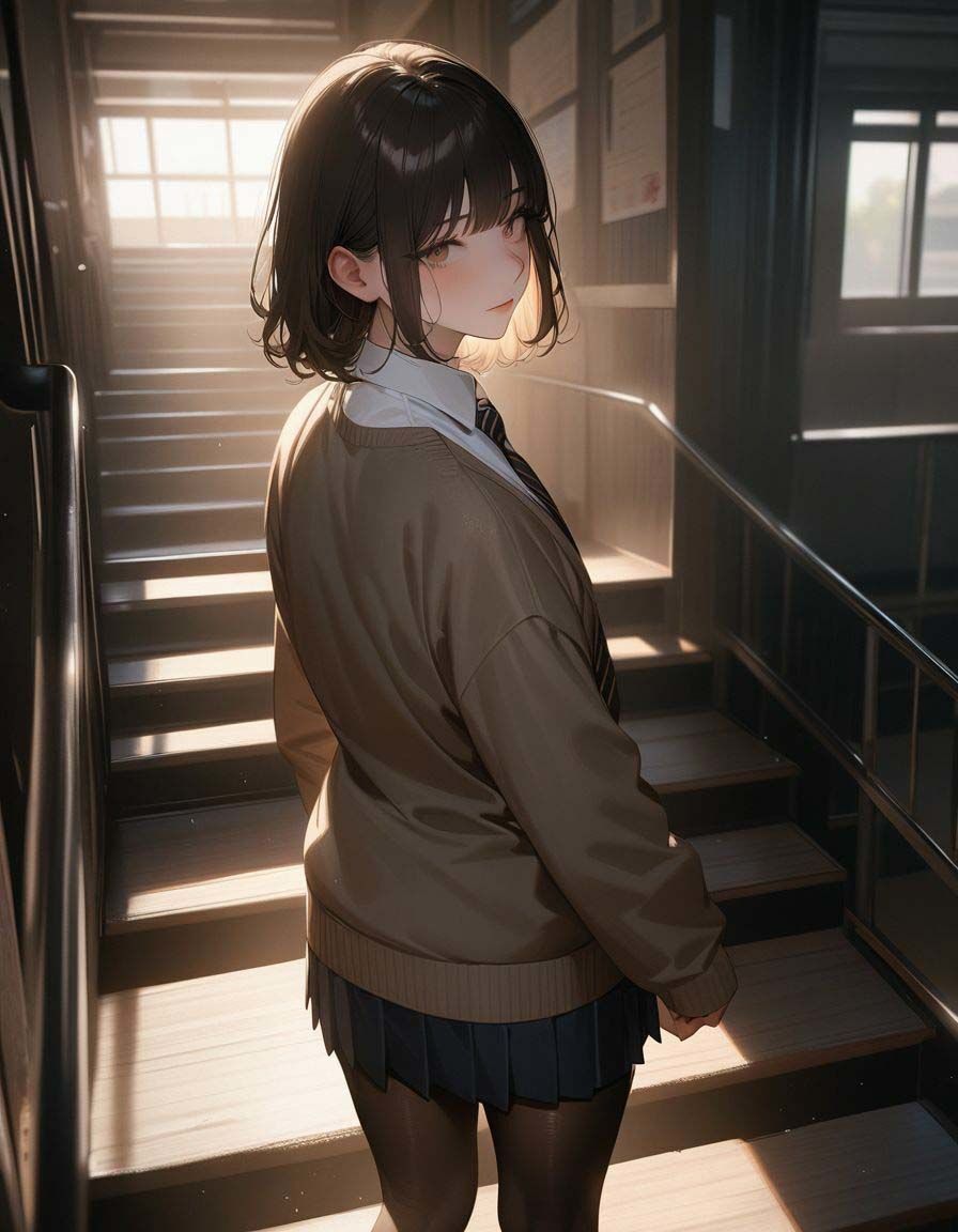 サンプル画像4:制服彼女（1）(AI美女図鑑) [d_397485]